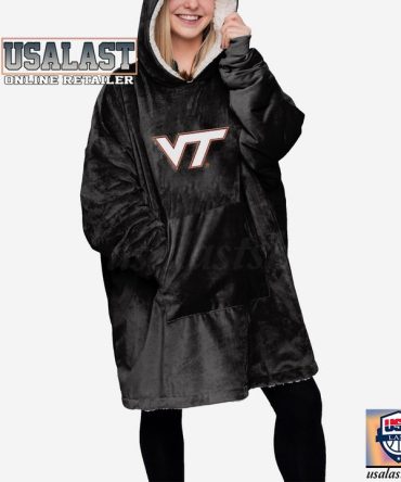 Virginia Tech Hokies Ncaa Blanket Hoodie Hooded Blanket