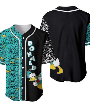 Donald Duck Graphic Baseball Jersey - Vibrant Cartoon Print Shirt For Fans