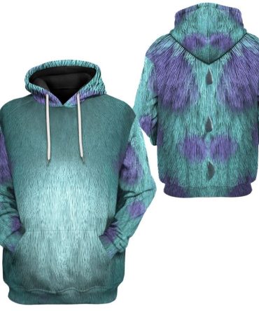Disney Hoodie Sully Monsters Inc Costume T-Shirt Blue Unisex Adults New Release