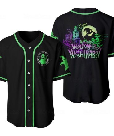 Nightmare-Inspired Baseball Jersey - Bold Black & Neon Green Design - Perfect For Fans & Collectors!