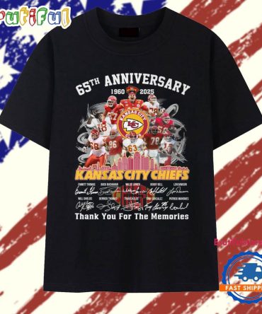 65Th Anniversary 1960-2025 Kansas City Chiefs Thank You For The Memories Vintage T Shirt