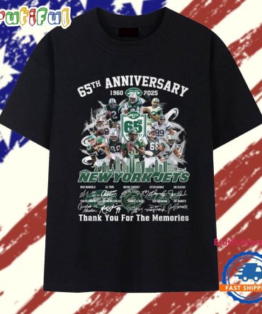 65Th Anniversary 1960-2025 New York Jets Thank You For The Memories Vintage T Shirt