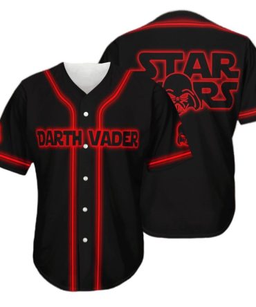 Star Wars Darth Vader Baseball Jersey - Iconic Black & Red Design For Fans