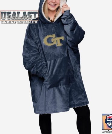 Georgia Tech Yellow Jackets Blanket Hoodie Hooded Blanket