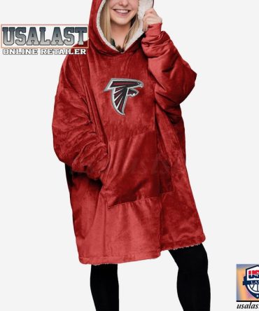 Atlanta Falcons Red Blanket Hoodie Hoodie Blanket