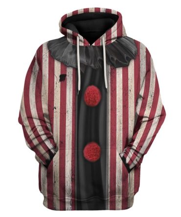 Shirt  Nightmare Clown Costume Black White Red Hoodie  Costume