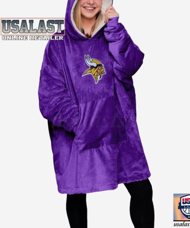 Nfl Minnesota Vikings Purple Blanket Hoodie Hoodie Blanket