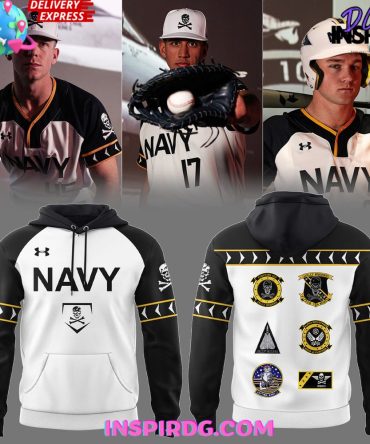 2025 Jolly Rogers Navy Midshipmen Baseball All Over Print Hoodie, 3D Hoodie
