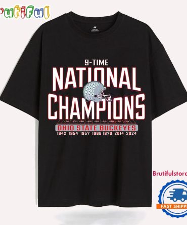 9 Time National Champions 2024 Ohio State Buckeyes T Shirt
