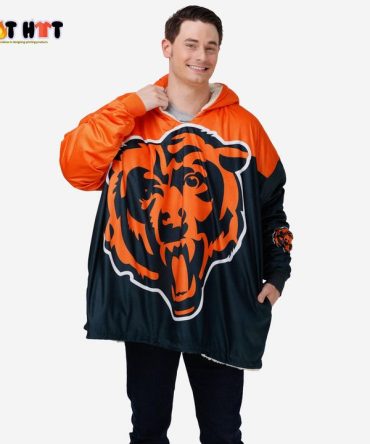 Nfl Chicago Bears Big Logo Blanket Hoodie Hoodie Blanket