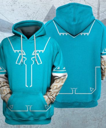 Legend Of Zelda Shirt Link Breath Of The Wild Costume Blue T-Shirt Legend Of Zelda Hoodie