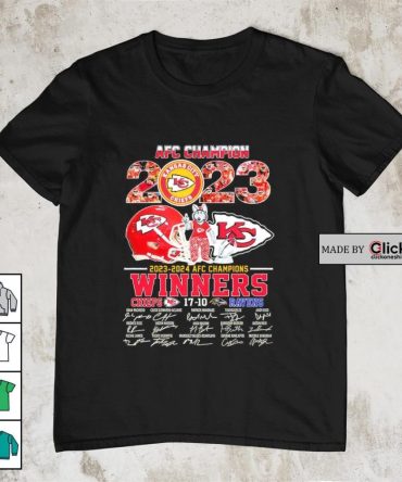 Afc Champions 2023 2024 Winners Kansas City Chiefs Beat Baltimore Ravens 17-10 Signatures Shirt