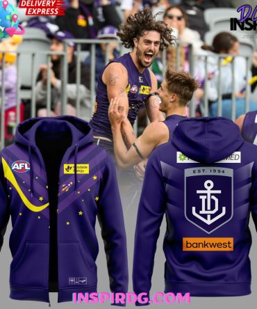 Afl Fremantle Dockers Purple Zipper Hoodie