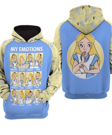 Aiw Hoodie Alice My Emotions Graphic Hoodie Blue Yellow Unisex