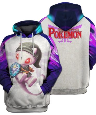 Legend Of Zelda Pokemon Shirt Pokemon Mew Link Crossover T-Shirt Hoodie Adult Unisex