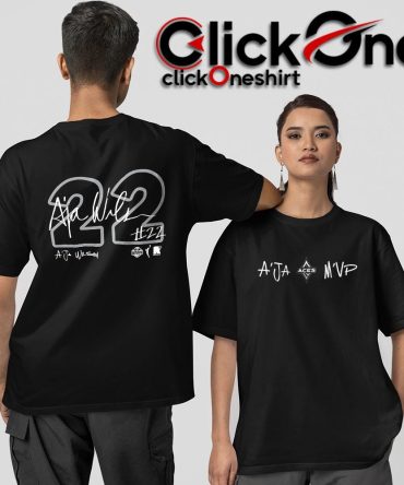 A'Ja Wilson 22 Mvp Las Vegas Aces Signature Two-Sided T-Shirt