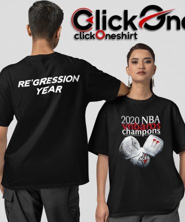 A’Ja Wilson Las Vegas Aces 2020 Champions Re'Gression Year Two-Sided T-Shirt