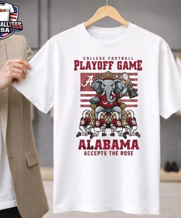 Alabama Crimson Tide Ncaa College Football Playoff Game Alabama Accepts The Rose Mascot T-Shirt