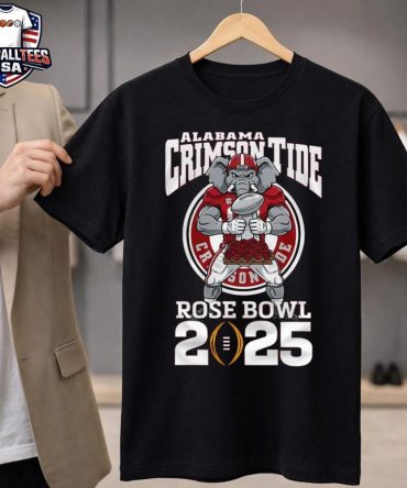 Alabama Crimson Tide Rose Bowl 2025 Mascot Trophy Unisex Shirt