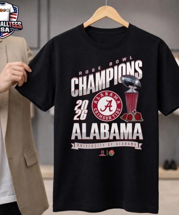 Alabama Crimson Tide Rose Bowl Champions Trophy 2026 Unisex Shirt