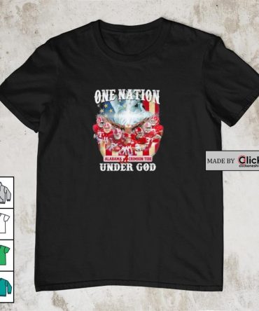 Alabama Crimson Tide One Nation Under God American Flag Signatures Shirt