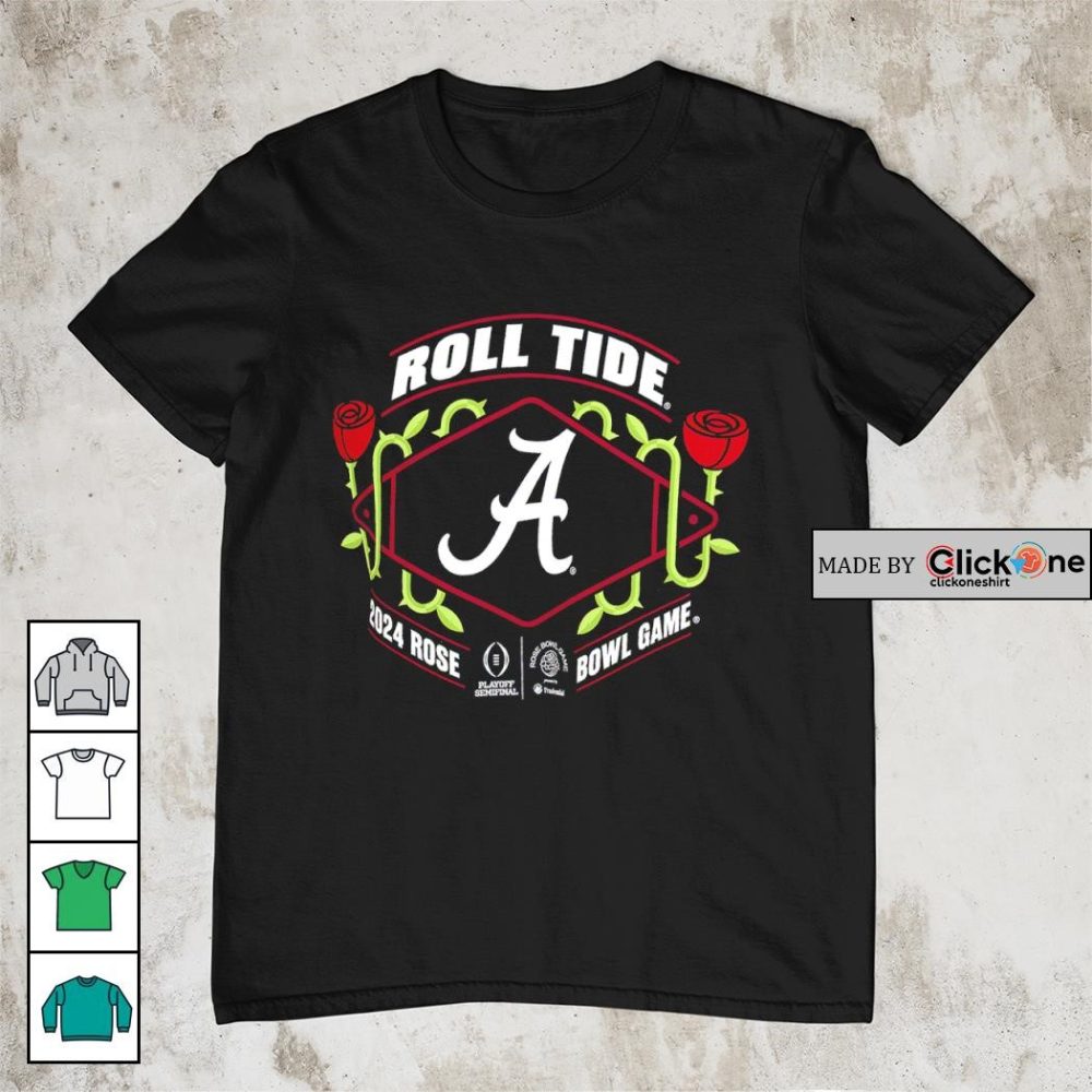 Alabama Crimson Tide Roll Tide 2024 Rose Bowl Game Shirt
