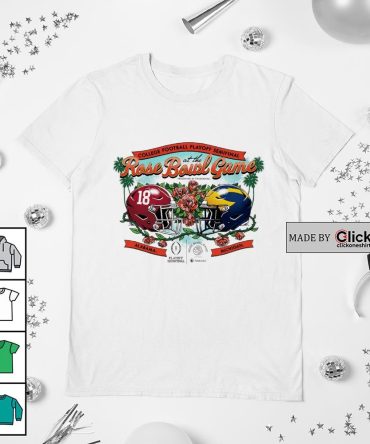 Alabama Crimson Tide Vs Michigan Wolverines College Football Playoff Semifinal 2024 Rose Bowl Game Head To Head Shirt