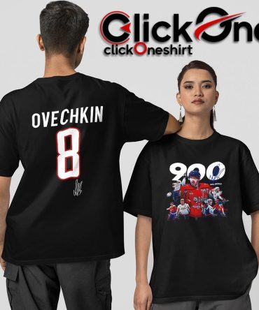 Alex Ovechkin 900 Goals 8 Signature Two-Sided T-Shirt