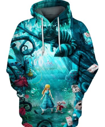 Aiw Hoodie Alice Adventures In Wonderland Hoodie Blue Unisex
