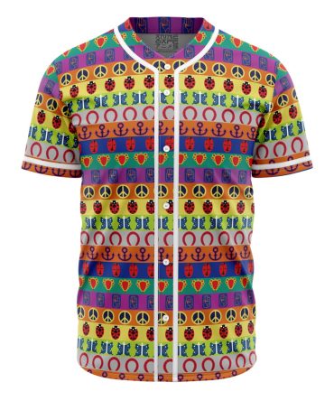 All Symbols Pattern Jojo’S Bizarre Adventure Baseball Jersey