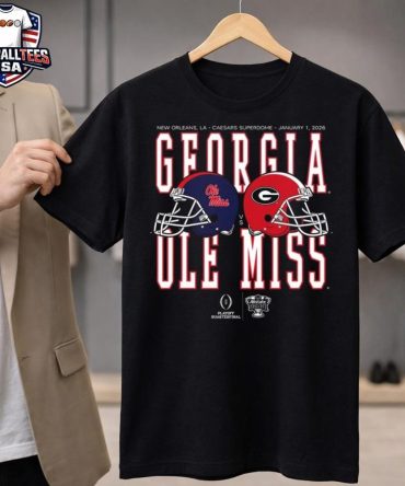 Allstate Sugar Bowl 2026 Ole Miss Rebels Vs Georgia Bulldogs Helmet Matchup Unisex Shirt