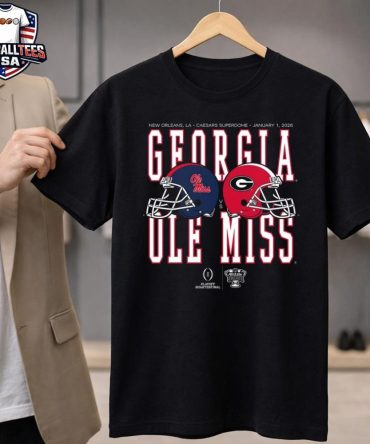 Allstate Sugar Bowl 2026 Ole Miss Vs Georgia Helmet Matchup T-Shirt