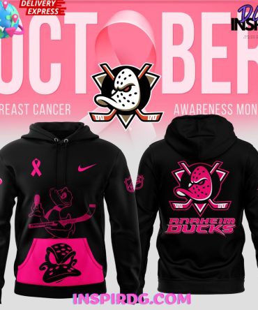 Anaheim Ducks Crucial Catch Breast Cancer 2024 Hoodie