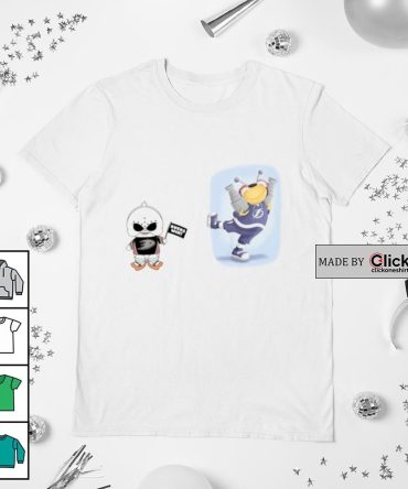 Anaheim Ducks Vs Tampa Bay Lightning Nhl 2024 Mascot Cartoon Hockey Shirt