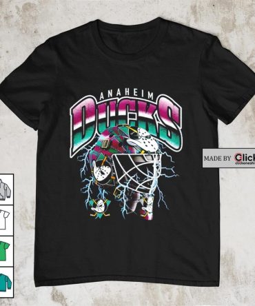 Anaheim Ducks Crease Lightning Helmet Shirt