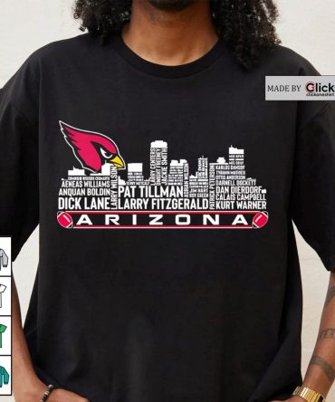 Arizona Cardinals Football Team All Time Legends Skyline Shirt