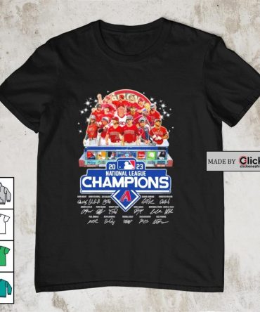 Arizona Diamondbacks 2023 National League Champions All Team Signatures Shirt