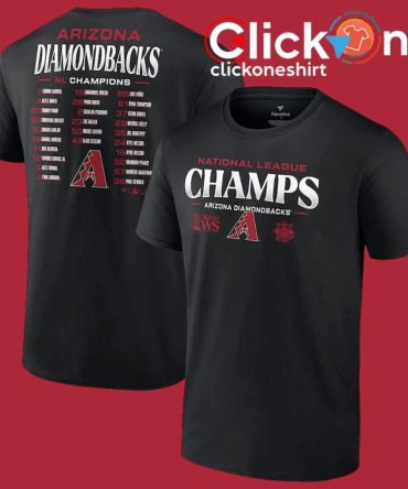Arizona Diamondbacks 2023 National League Champions Roster Shirt