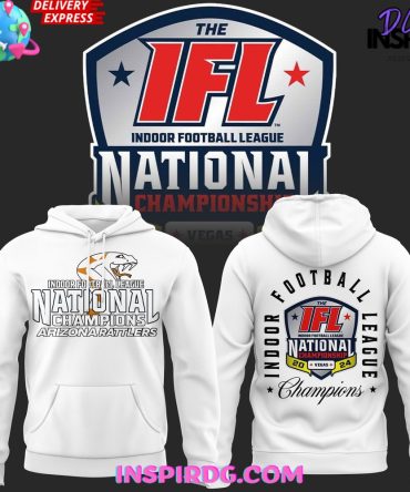 Arizona Rattlers 2024 Ifl National Champions White Hoodie