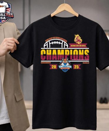 Arizona State Sun Devils 2025 Tony The Tiger Sun Bowl Champions Locker Room Unisex Shirt