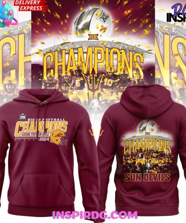 Arizona State Sun Devils Big 12 Football Champions 2024 Hoodie