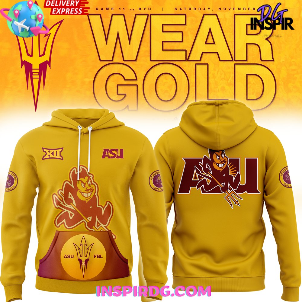 Arizona State Sun Devils Wear Gold Special Hoodie