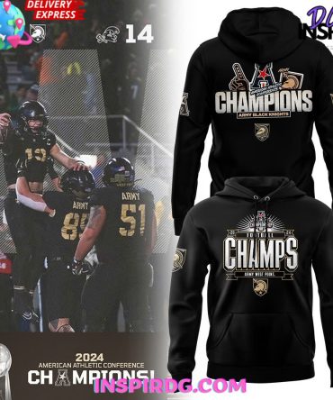 Army Black Knights 2024 Aac Champions Special Hoodie