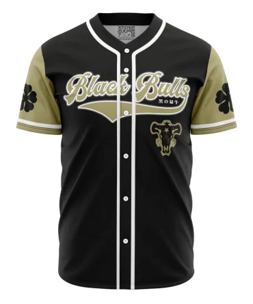Asta Black Bulls Black Clover Baseball Jersey