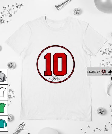 Atlanta Braves Chipper Jones 10 Number Circle Signature Shirt