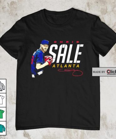 Atlanta Braves Baseball Chris Sale Signature Mlbpa Name And Number Shirt