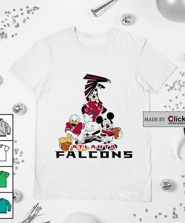 Atlanta Falcons Mickey Pluto Donald Duck Disney Shirt