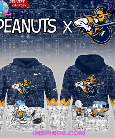 Atlanta Gladiators 75Th Anniversary Of Peanuts All Over Print Hoodie, 3D Hoodie