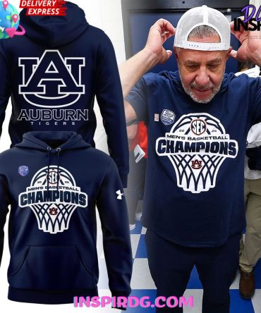 Auburn Tigers Men'S Basketball 2025 Sec Champions All Over Print Hoodie, 3D Hoodie
