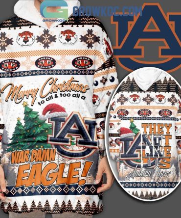 Auburn Tigers War Dawn Eagle They Not Like Us Christmas Oodie Hoodie Blanket